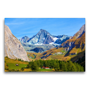 Premium Textil-Leinwand 75 x 50 cm Quer-Format Kals am Großglockner | Wandbild, HD-Bild auf Keilrahmen, Fertigbild auf hochwertigem Vlies, Leinwanddruck von Christa Kramer