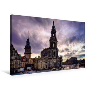 Premium Textil-Leinwand 75 x 50 cm Quer-Format Kathedrale von Dresden | Wandbild, HD-Bild auf Keilrahmen, Fertigbild auf hochwertigem Vlies, Leinwanddruck von Dirk Meutzner von Meutzner,  Dirk