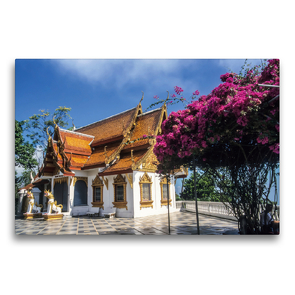 Premium Textil-Leinwand 75 x 50 cm Quer-Format Kloster Doi Suthep bei Chiang Mai, Thailand | Wandbild, HD-Bild auf Keilrahmen, Fertigbild auf hochwertigem Vlies, Leinwanddruck von Christian Müringer