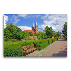 Premium Textil-Leinwand 75 x 50 cm Quer-Format Klosterkirche in Neuruppin | Wandbild, HD-Bild auf Keilrahmen, Fertigbild auf hochwertigem Vlies, Leinwanddruck von Beate Bussenius