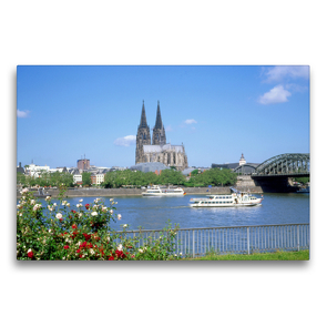 Premium Textil-Leinwand 75 x 50 cm Quer-Format Köln am Rhein | Wandbild, HD-Bild auf Keilrahmen, Fertigbild auf hochwertigem Vlies, Leinwanddruck von Lothar Reupert