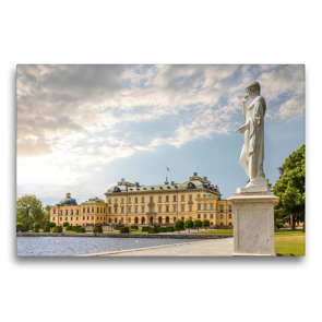 Premium Textil-Leinwand 75 x 50 cm Quer-Format Königsschloss Drottningholm bei Stockholm | Wandbild, HD-Bild auf Keilrahmen, Fertigbild auf hochwertigem Vlies, Leinwanddruck von Christian Müringer