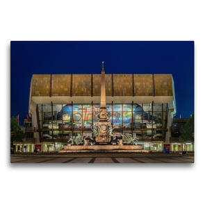 Premium Textil-Leinwand 75 x 50 cm Quer-Format Leipzig. Gewandhaus | Wandbild, HD-Bild auf Keilrahmen, Fertigbild auf hochwertigem Vlies, Leinwanddruck von N N
