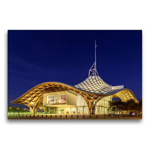 Premium Textil-Leinwand 75 x 50 cm Quer-Format Metz. Centre Pompidou. | Wandbild, HD-Bild auf Keilrahmen, Fertigbild auf hochwertigem Vlies, Leinwanddruck von N N