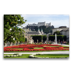 Premium Textil-Leinwand 75 x 50 cm Quer-Format Mirabellgarten in Salzburg | Wandbild, HD-Bild auf Keilrahmen, Fertigbild auf hochwertigem Vlies, Leinwanddruck von Lothar Reupert