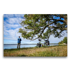 Premium Textil-Leinwand 75 x 50 cm Quer-Format Ostsee Radreise: Naturreservat Kungshamn-Morga, Schweden (Uppsala Iän) | Wandbild, HD-Bild auf Keilrahmen, Fertigbild auf hochwertigem Vlies, Leinwanddruck von Bernd Schadowski