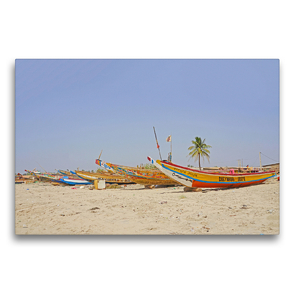 Premium Textil-Leinwand 75 x 50 cm Quer-Format Paradise Beach in Senegal | Wandbild, HD-Bild auf Keilrahmen, Fertigbild auf hochwertigem Vlies, Leinwanddruck von Beate Bussenius