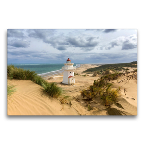 Premium Textil-Leinwand 75 x 50 cm Quer-Format Pouto Point Lighthouse | Wandbild, HD-Bild auf Keilrahmen, Fertigbild auf hochwertigem Vlies, Leinwanddruck von Christian Franz Schmidt