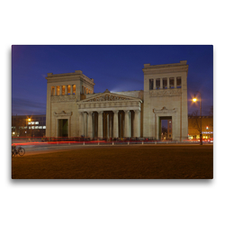 Premium Textil-Leinwand 75 x 50 cm Quer-Format Propyläen auf dem Münchner Königsplatz | Wandbild, HD-Bild auf Keilrahmen, Fertigbild auf hochwertigem Vlies, Leinwanddruck von Berthold Werner