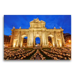 Premium Textil-Leinwand 75 x 50 cm Quer-Format Puerta de Alcala, Madrid | Wandbild, HD-Bild auf Keilrahmen, Fertigbild auf hochwertigem Vlies, Leinwanddruck von Christian Müller