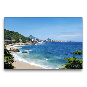 Premium Textil-Leinwand 75 x 50 cm Quer-Format Rio de Janeiro’s Geheimstrand | Wandbild, HD-Bild auf Keilrahmen, Fertigbild auf hochwertigem Vlies, Leinwanddruck von Maren Woiczyk