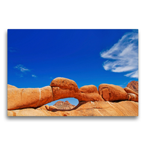 Premium Textil-Leinwand 75 x 50 cm Quer-Format Rock Arch in Namibia | Wandbild, HD-Bild auf Keilrahmen, Fertigbild auf hochwertigem Vlies, Leinwanddruck von Wibke Woyke