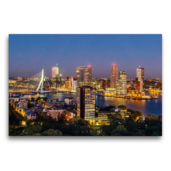 Premium Textil-Leinwand 75 x 50 cm Quer-Format Rotterdam. Wilhelminapier. | Wandbild, HD-Bild auf Keilrahmen, Fertigbild auf hochwertigem Vlies, Leinwanddruck von N N