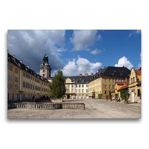 Premium Textil-Leinwand 75 x 50 cm Quer-Format Schloss Heidecksburch in Rudolstadt | Wandbild, HD-Bild auf Keilrahmen, Fertigbild auf hochwertigem Vlies, Leinwanddruck von Flori0