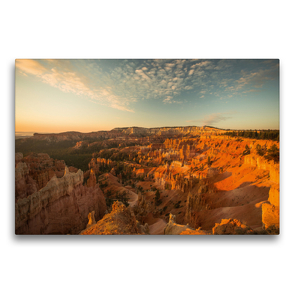 Premium Textil-Leinwand 75 x 50 cm Quer-Format Sonnenaufgang im Bryce Canyon | Wandbild, HD-Bild auf Keilrahmen, Fertigbild auf hochwertigem Vlies, Leinwanddruck von Andrea Potratz