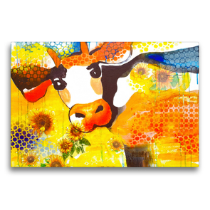Premium Textil-Leinwand 75 x 50 cm Quer-Format Sonnenblumen | Wandbild, HD-Bild auf Keilrahmen, Fertigbild auf hochwertigem Vlies, Leinwanddruck von Elena Ennikova