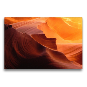 Premium Textil-Leinwand 75 x 50 cm Quer-Format Spektakuläre Licht- und Schattenspiele auf den farbenprächtigen Felswänden im Antelope Canyon in Arizona, USA | Wandbild, HD-Bild auf Keilrahmen, Fertigbild auf hochwertigem Vlies, Leinwanddruck von Markus Pitzer