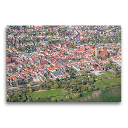 Premium Textil-Leinwand 75 x 50 cm Quer-Format Stadtzentrum Jüterbog (Luftbild) | Wandbild, HD-Bild auf Keilrahmen, Fertigbild auf hochwertigem Vlies, Leinwanddruck von Mario Hagen