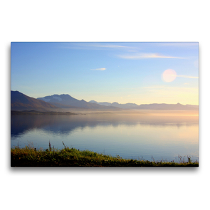 Premium Textil-Leinwand 75 x 50 cm Quer-Format Stille im Fjord | Wandbild, HD-Bild auf Keilrahmen, Fertigbild auf hochwertigem Vlies, Leinwanddruck von GUGIGEI