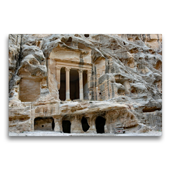 Premium Textil-Leinwand 75 x 50 cm Quer-Format Tempel im Siq el-Barid | Wandbild, HD-Bild auf Keilrahmen, Fertigbild auf hochwertigem Vlies, Leinwanddruck von Klaus Eppele