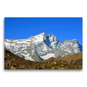 Premium Textil-Leinwand 75 x 50 cm Quer-Format Thamserku (6623 m) von Khumjung (3800 m) | Wandbild, HD-Bild auf Keilrahmen, Fertigbild auf hochwertigem Vlies, Leinwanddruck von Ulrich Senff