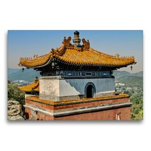 Premium Textil-Leinwand 75 x 50 cm Quer-Format Tibetanischer Tempel im Sommerpalast bei Peking | Wandbild, HD-Bild auf Keilrahmen, Fertigbild auf hochwertigem Vlies, Leinwanddruck von reinhold möller