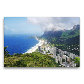 Premium Textil-Leinwand 75 x 50 cm Quer-Format Tolle Aussicht auf Rio de Janeiro | Wandbild, HD-Bild auf Keilrahmen, Fertigbild auf hochwertigem Vlies, Leinwanddruck von Maren Woiczyk