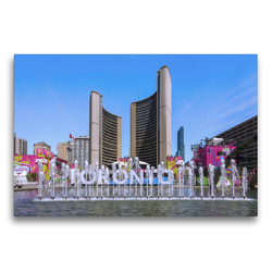 Premium Textil-Leinwand 75 x 50 cm Quer-Format Toronto, New City Hall | Wandbild, HD-Bild auf Keilrahmen, Fertigbild auf hochwertigem Vlies, Leinwanddruck von N N