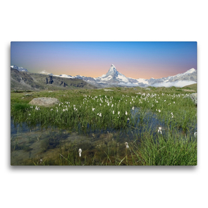 Premium Textil-Leinwand 75 x 50 cm Quer-Format Unterwegs über Stock und Stein rund um Zermatt | Wandbild, HD-Bild auf Keilrahmen, Fertigbild auf hochwertigem Vlies, Leinwanddruck von Susan Michel