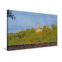 Premium Textil-Leinwand 75 x 50 cm Quer-Format Wachenburg und Burgruine Windeck in Weinheim / Bergstraße | Wandbild, HD-Bild auf Keilrahmen, Fertigbild auf hochwertigem Vlies, Leinwanddruck von Ilona Andersen von Andersen,  Ilona