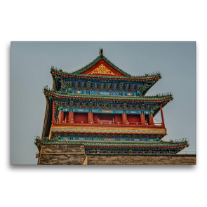 Premium Textil-Leinwand 75 x 50 cm Quer-Format Zhengyangmen (Qianmen) altes Stadttor | Wandbild, HD-Bild auf Keilrahmen, Fertigbild auf hochwertigem Vlies, Leinwanddruck von reinhold möller