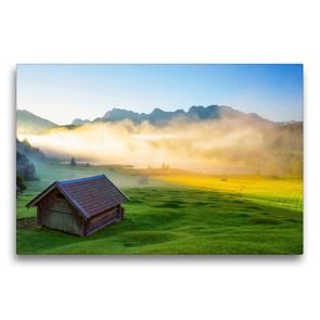 Premium Textil-Leinwand 75 x 50 cm Quer-Format Ziehende Wolken zu Sonnenuntergang | Wandbild, HD-Bild auf Keilrahmen, Fertigbild auf hochwertigem Vlies, Leinwanddruck von Hiacynta Hess