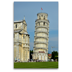 Premium Textil-Leinwand 80 x 120 cm Hoch-Format Der schiefe Turm von Pisa | Wandbild, HD-Bild auf Keilrahmen, Fertigbild auf hochwertigem Vlies, Leinwanddruck von Andreas Berger