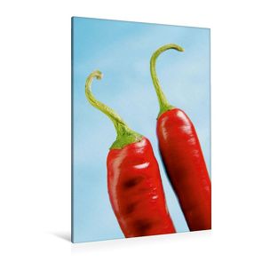Premium Textil-Leinwand 80 x 120 cm Hoch-Format Rote Chili | Wandbild, HD-Bild auf Keilrahmen, Fertigbild auf hochwertigem Vlies, Leinwanddruck von Gerhard Kraus