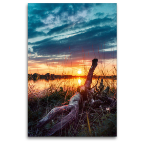 Premium Textil-Leinwand 80 x 120 cm Hoch-Format Sommerabende | Wandbild, HD-Bild auf Keilrahmen, Fertigbild auf hochwertigem Vlies, Leinwanddruck von Joseph Schulze