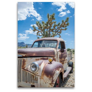 Premium Textil-Leinwand 80 x 120 cm Hoch-Format Vintage Pick up Oldtimer in Amerika | Wandbild, HD-Bild auf Keilrahmen, Fertigbild auf hochwertigem Vlies, Leinwanddruck von Joern Dudek