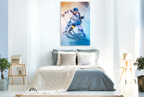 Premium Textil-Leinwand 800 x 1200 cm Hoch-Format Eishockey | Wandbild, HD-Bild auf Keilrahmen, Fertigbild auf hochwertigem Vlies, Leinwanddruck von Peter Roder