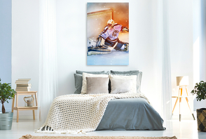 Premium Textil-Leinwand 800 x 1200 cm Hoch-Format Eishockey | Wandbild, HD-Bild auf Keilrahmen, Fertigbild auf hochwertigem Vlies, Leinwanddruck von Peter Roder