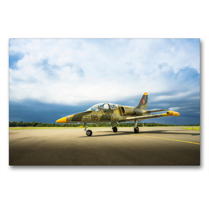 Premium Textil-Leinwand 90 x 60 cm Quer-Format Aero L-39 Albatros | Wandbild, HD-Bild auf Keilrahmen, Fertigbild auf hochwertigem Vlies, Leinwanddruck von André Becker • Photography