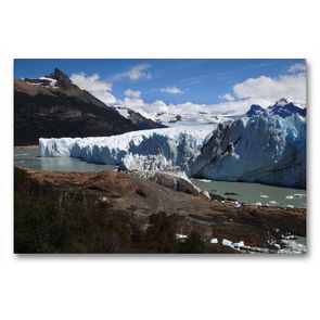 Premium Textil-Leinwand 90 x 60 cm Quer-Format Am Perito-Moreno-Gletscher | Wandbild, HD-Bild auf Keilrahmen, Fertigbild auf hochwertigem Vlies, Leinwanddruck von Flori0
