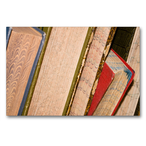 Premium Textil-Leinwand 90 x 60 cm Quer-Format Antiquarische Bücher | Wandbild, HD-Bild auf Keilrahmen, Fertigbild auf hochwertigem Vlies, Leinwanddruck von Ulrike Gruch