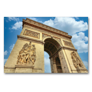 Premium Textil-Leinwand 90 x 60 cm Quer-Format Arc de Triomphe de l’Étoile | Wandbild, HD-Bild auf Keilrahmen, Fertigbild auf hochwertigem Vlies, Leinwanddruck von Alexander Nadler M.A.