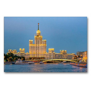 Premium Textil-Leinwand 900 x 600 cm Quer-Format Auf der Moskwa | Wandbild, HD-Bild auf Keilrahmen, Fertigbild auf hochwertigem Vlies, Leinwanddruck von None Berlin