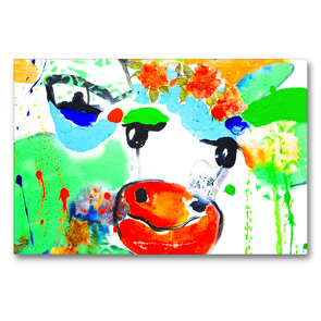 Premium Textil-Leinwand 90 x 60 cm Quer-Format Auf der Wiese – 2 | Wandbild, HD-Bild auf Keilrahmen, Fertigbild auf hochwertigem Vlies, Leinwanddruck von Elena Ennikova