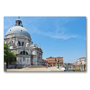 Premium Textil-Leinwand 90 x 60 cm Quer-Format Berühmte Kirche Santa Maria Della Saltue in Venedig, Italien | Wandbild, HD-Bild auf Keilrahmen, Fertigbild auf hochwertigem Vlies, Leinwanddruck von Marion Meyer © Stimmungsbilder1