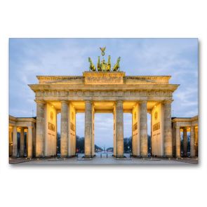 Premium Textil-Leinwand 90 x 60 cm Quer-Format Brandenburger Tor Berlin | Wandbild, HD-Bild auf Keilrahmen, Fertigbild auf hochwertigem Vlies, Leinwanddruck von Michael Valjak