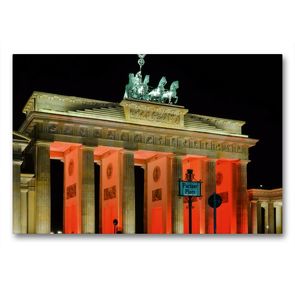 Premium Textil-Leinwand 90 x 60 cm Quer-Format Brandenburger Tor | Wandbild, HD-Bild auf Keilrahmen, Fertigbild auf hochwertigem Vlies, Leinwanddruck von Andreas Schön
