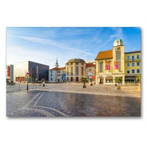 Premium Textil-Leinwand 90 x 60 cm Quer-Format Bremerhaven Stadtansichten | Wandbild, HD-Bild auf Keilrahmen, Fertigbild auf hochwertigem Vlies, Leinwanddruck von Dirk Meutzner