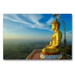 Premium Textil-Leinwand 90 x 60 cm Quer-Format Buddha on Hill at Wat Tham Sua, Krabi | Wandbild, HD-Bild auf Keilrahmen, Fertigbild auf hochwertigem Vlies, Leinwanddruck von Christian Heeb