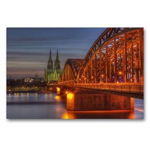 Premium Textil-Leinwand 90 x 60 cm Quer-Format Deutschland – Köln | Wandbild, HD-Bild auf Keilrahmen, Fertigbild auf hochwertigem Vlies, Leinwanddruck von TJPhotography (Thorsten Jung)